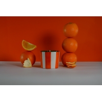 Jardin des Orangers, Ριγέ Φυτικό αρωματικό κερί 320gr σε χειροποίητο δοχείο - The Olphactory Jardin des Orangers, Ριγέ Φυτικό αρωματικό κερί 320gr σε χειροποίητο δοχείο - The Olphactory