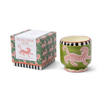 A dopo Κεραμικό κερί σόγιας, Black Cedar & Fig 226gr Tiger - Paddywax