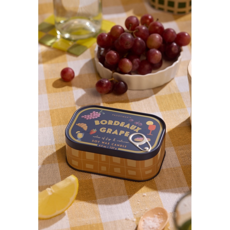 Bordeaux Grape Φυτικό Κερί 127gr σε μεταλλικό δοχείο-κονσέρβα, Bistro Grapes - Paddywax Bordeaux Grape Φυτικό Κερί 127gr σε μεταλλικό δοχείο-κονσέρβα, Bistro Grapes - Paddywax