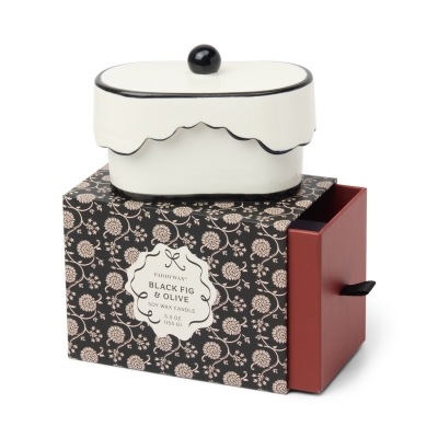 Black Fig & Olive Φυτικό Κερί 155gr σε κεραμικό δοχείο, Cherie - Paddywax