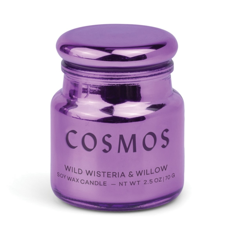 Wisteria Willow Φυτικό Κερί 70gr σε μωβ γυάλινο δοχείο με καπάκι, Chroma - Paddywax
