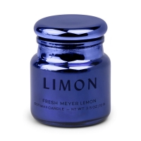 Meyer Lemon Φυτικό Κερί 70gr σε μπλε γυάλινο δοχείο με καπάκι, Chroma Limon - Paddywax