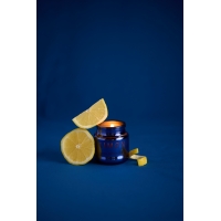 Meyer Lemon Φυτικό Κερί 70gr σε μπλε γυάλινο δοχείο με καπάκι, Chroma Limon - Paddywax