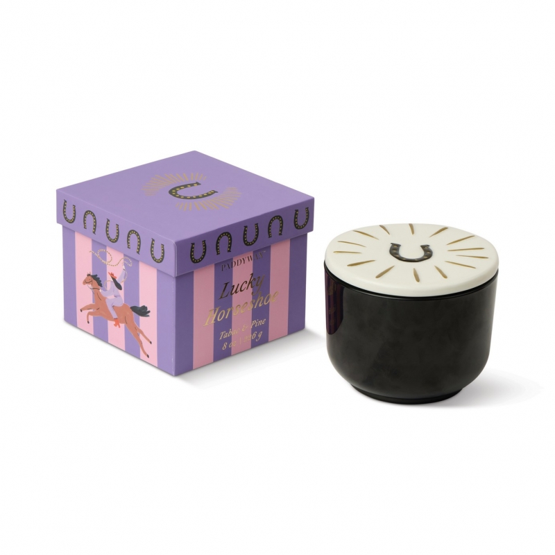 Tabac & Pine κερί σόγιας σε μαύρο γυάλινο δοχείο 226gr, Charmed - Paddywax