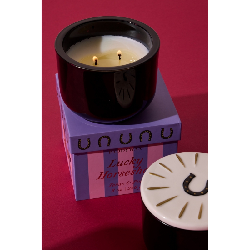 Tabac & Pine κερί σόγιας σε μαύρο γυάλινο δοχείο 226gr, Charmed - Paddywax