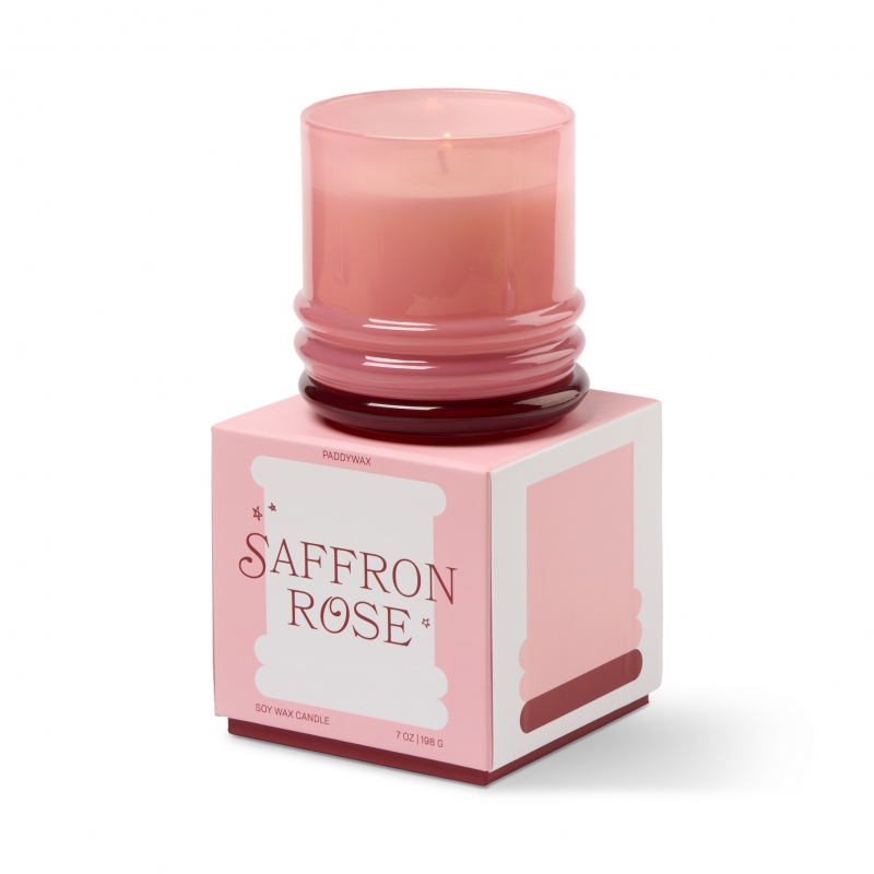Stacked Γυάλινο Κερί Σόγιας, Saffron Rose 198gr - Paddywax