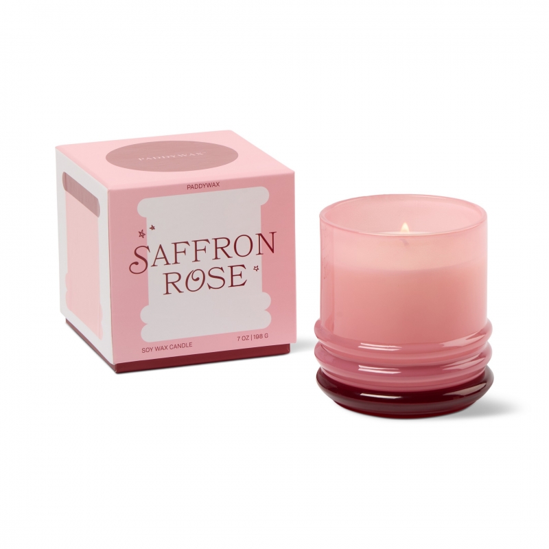 Stacked Γυάλινο Κερί Σόγιας, Saffron Rose 198gr - Paddywax