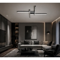 SE LED 90 AFFILATO CEILING BLACK 30W  3CCT 70x70x5cm IP20 220V 2 YEARS WARRANTY Α2