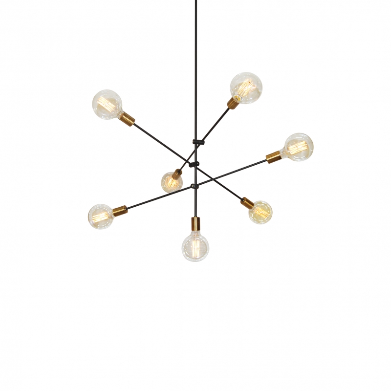 SE 136-7 CODY PENDANT BLACK & BRUSHED BRASS Δ4 SE 136-7 CODY PENDANT BLACK & BRUSHED BRASS Δ4