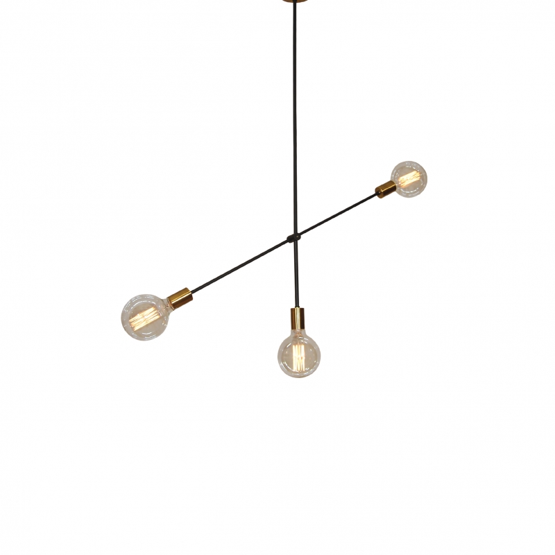 SE 136-3 CODY PENDANT BLACK & BRUSHED BRASS B1 SE 136-3 CODY PENDANT BLACK & BRUSHED BRASS B1