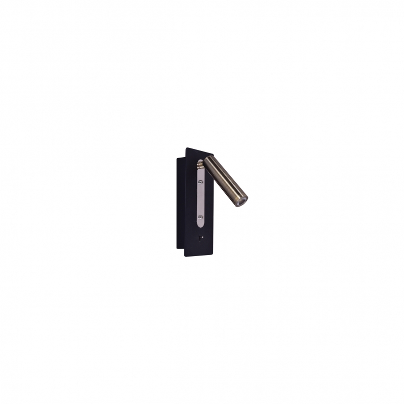 SE 129-1AB CRUZ WALL LAMP BLACK AND BRONZE 1B1 SE 129-1AB CRUZ WALL LAMP BLACK AND BRONZE 1B1