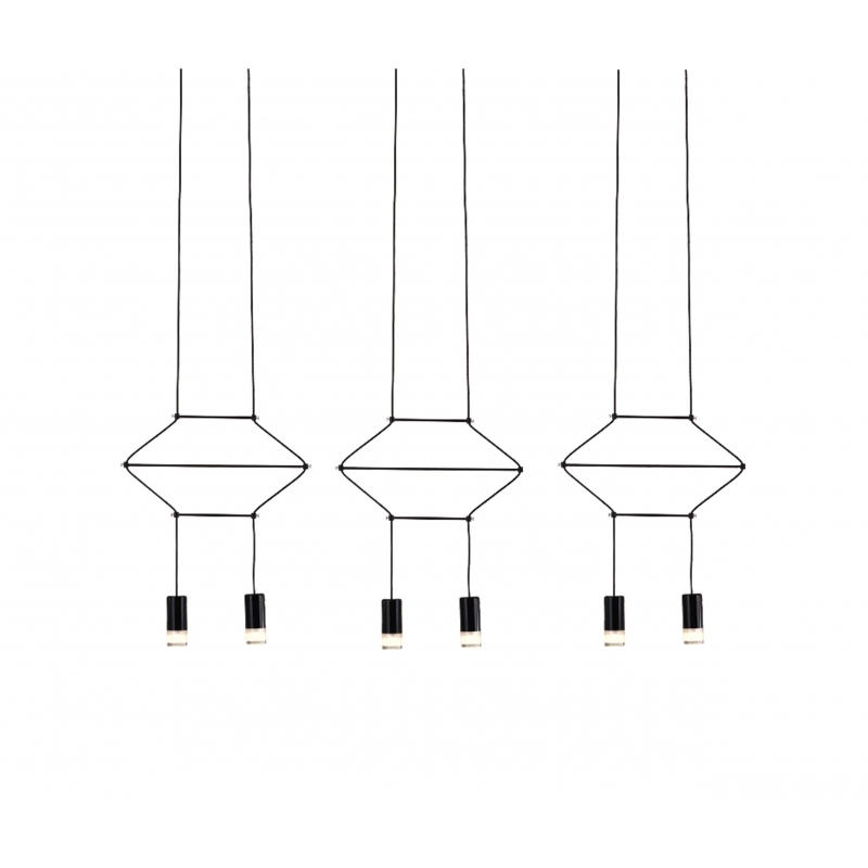 D3015-6 LINE CAVI PENDANT LAMP BLACK 1A4