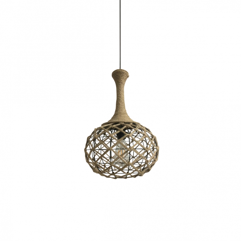 HM7 REP PENDANT LAMP BLACK METAL & ROPE Z3 HM7 REP PENDANT LAMP BLACK METAL & ROPE Z3