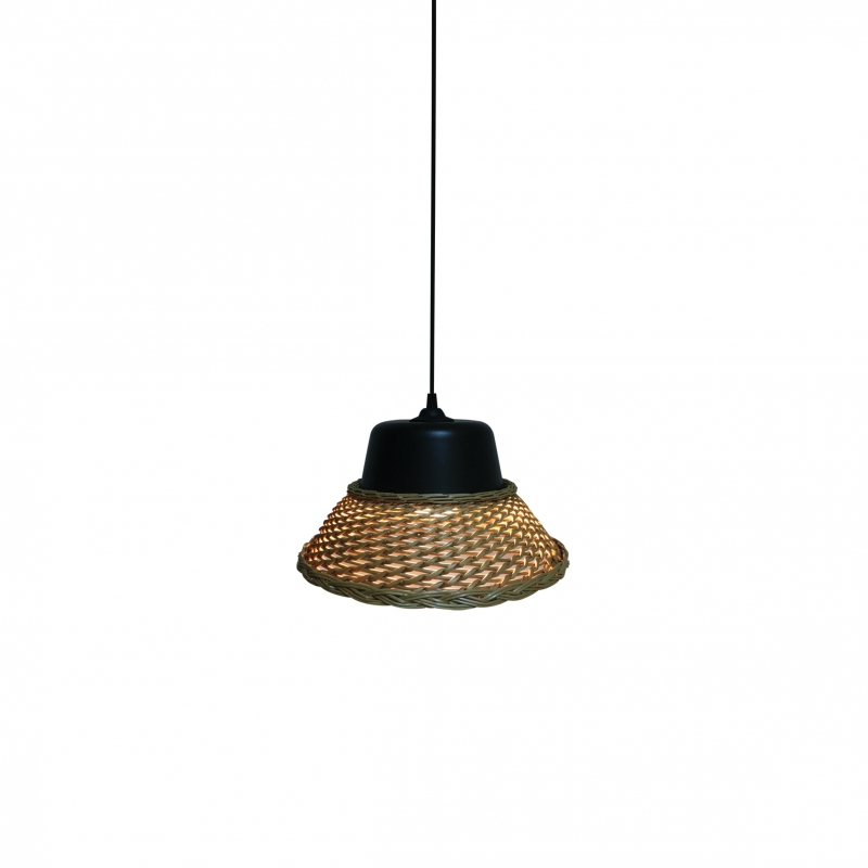 L-W-1702 MINE PENDANT LAMP BLACK & NATURAL Z5 L-W-1702 MINE PENDANT LAMP BLACK & NATURAL Z5