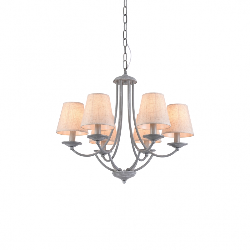 C119-6 ETNA PENDANT LAMP GREY PATINA&WHITE SHADE 1E1