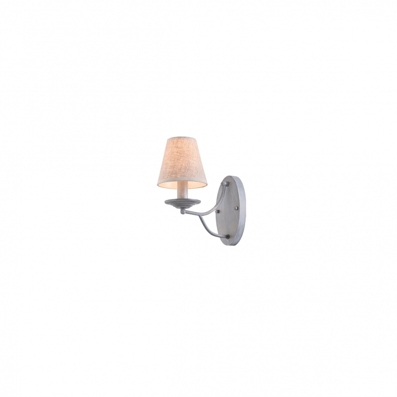 C119-1 ETNA WALL LAMP GREY PATINA & WHITE SHADE 1Z1 C119-1 ETNA WALL LAMP GREY PATINA & WHITE SHADE 1Z1