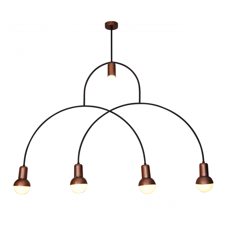 HL-3523-5 CHRISTOPHER OLD COPPER & BLACK PENDANT