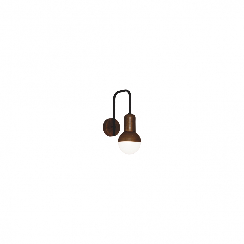 HL-3551-1 OWEN OLD COPPER & BLACK WALL LAMP