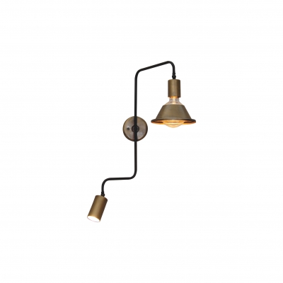 HL-3555-2L  CALLIE OLD BRONZE & WHITE WALL LAMP