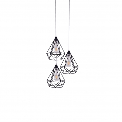SE148-19-3 MILA PENDANT LAMP BLACK METAL+
