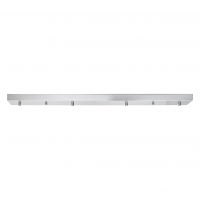 SE21-NM-4-4NM-SH1 ADEPT TUBE Nickel Matt Pendant White Fabric Shade+ SE21-NM-4-4NM-SH1 ADEPT TUBE Nickel Matt Pendant White Fabric Shade+