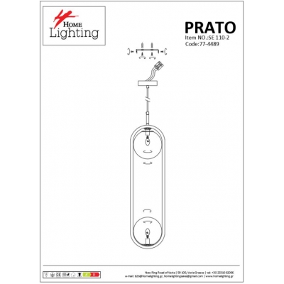 SE 110-2 PRATO PENDANT BRASS GOLD WITH 2 OPAL GLASSES Φ15 Γ4 SE 110-2 PRATO PENDANT BRASS GOLD WITH 2 OPAL GLASSES Φ15 Γ4