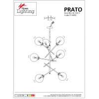 SE 110-7 PRATO PENDANT BRASS GOLD WITH 7 OPAL GLASSES Φ15 Γ4 SE 110-7 PRATO PENDANT BRASS GOLD WITH 7 OPAL GLASSES Φ15 Γ4
