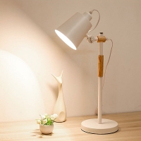 YQ-25110 SAM WHITE METAL-WOOD TABLE LAMP 1Ε1 YQ-25110 SAM WHITE METAL-WOOD TABLE LAMP 1Ε1