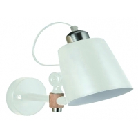 YQ-4003 SAM WHITE METAL-WOOD WALL LAMP 1Ε1 YQ-4003 SAM WHITE METAL-WOOD WALL LAMP 1Ε1