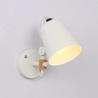 YQ-4003 SAM WHITE METAL-WOOD WALL LAMP 1Ε1 YQ-4003 SAM WHITE METAL-WOOD WALL LAMP 1Ε1