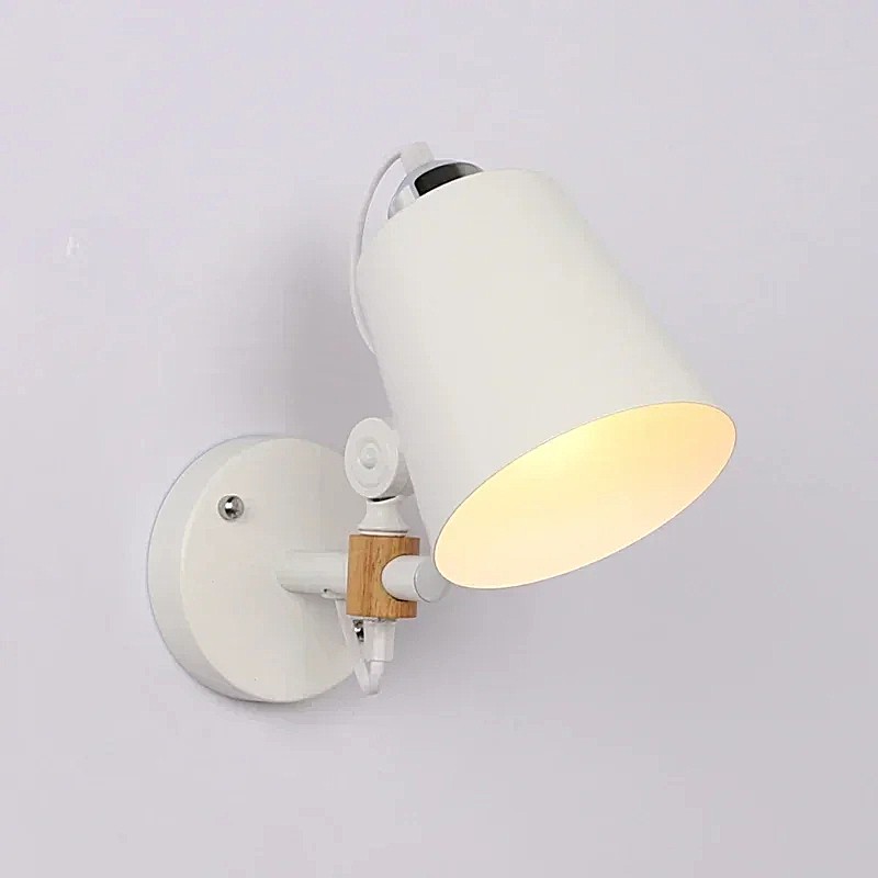 YQ-4003 SAM WHITE METAL-WOOD WALL LAMP 1Ε1 YQ-4003 SAM WHITE METAL-WOOD WALL LAMP 1Ε1