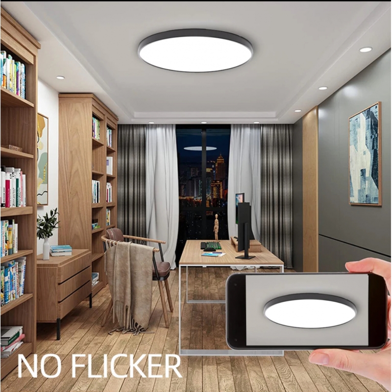 SE LED 47  RONDO BLACK CEILING 48W 3CCT WITH MEMORY 2 YEARS WARRANTY Α4