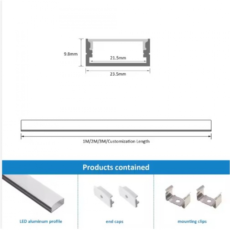 SE-PRO-23 ALUMINIUM PROFILE 2,3*1,0CM SQUARE PRICE PER METER SE-PRO-23 ALUMINIUM PROFILE 2,3*1,0CM SQUARE PRICE PER METER