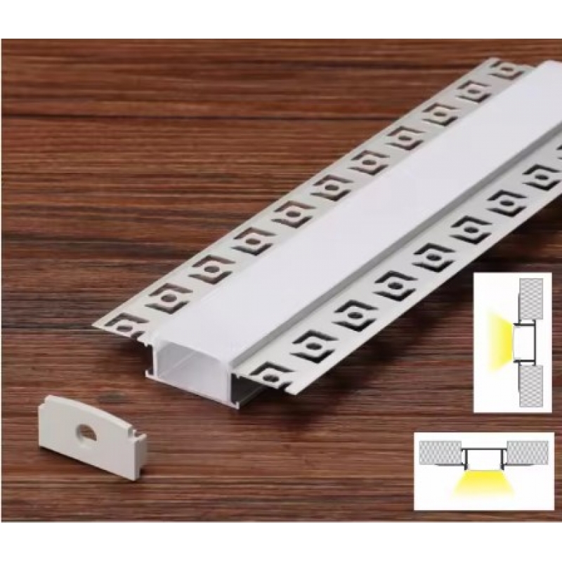 SE-PROW-30 ALUMINIUM PROFILE WITH WINGS 2,8*1,4CM TRIMLESS  PRICE PER METER