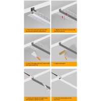 SE-PROW-30 ALUMINIUM PROFILE WITH WINGS 2,8*1,4CM TRIMLESS  PRICE PER METER