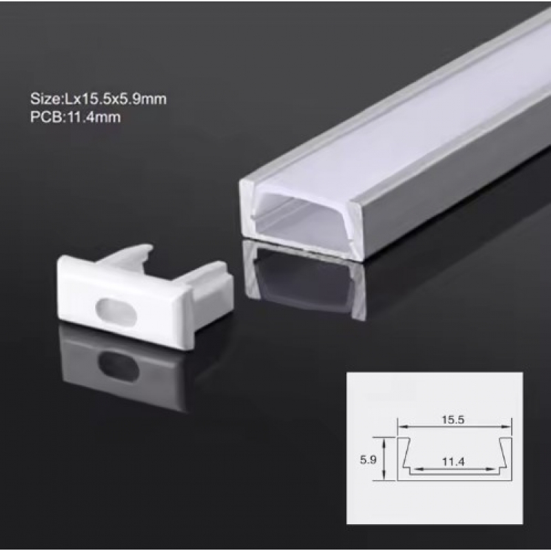 SE-PRO-15 ALUMINIUM PROFILE 15,5*5,9MM PRICE PER METER SE-PRO-15 ALUMINIUM PROFILE 15,5*5,9MM PRICE PER METER