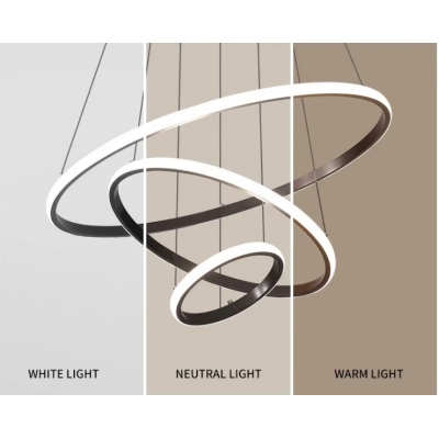 SE LED 60  DAMITA BLACK PENDANT 60-40-20x100cm 57W 3CCT WITH MEMORY IP20 2 YEARS WARRANTY A1