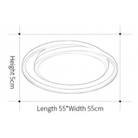 SE LED 48 AKIE BLACK CEILING 47x47x6cm  48W IP20  3CCT WITH MEMORY 2 YEARS WARRANTY Α1