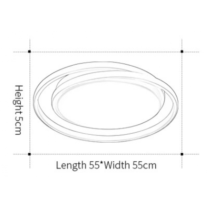 SE LED 48 AKIE BLACK CEILING 47x47x6cm  48W IP20  3CCT WITH MEMORY 2 YEARS WARRANTY Α1