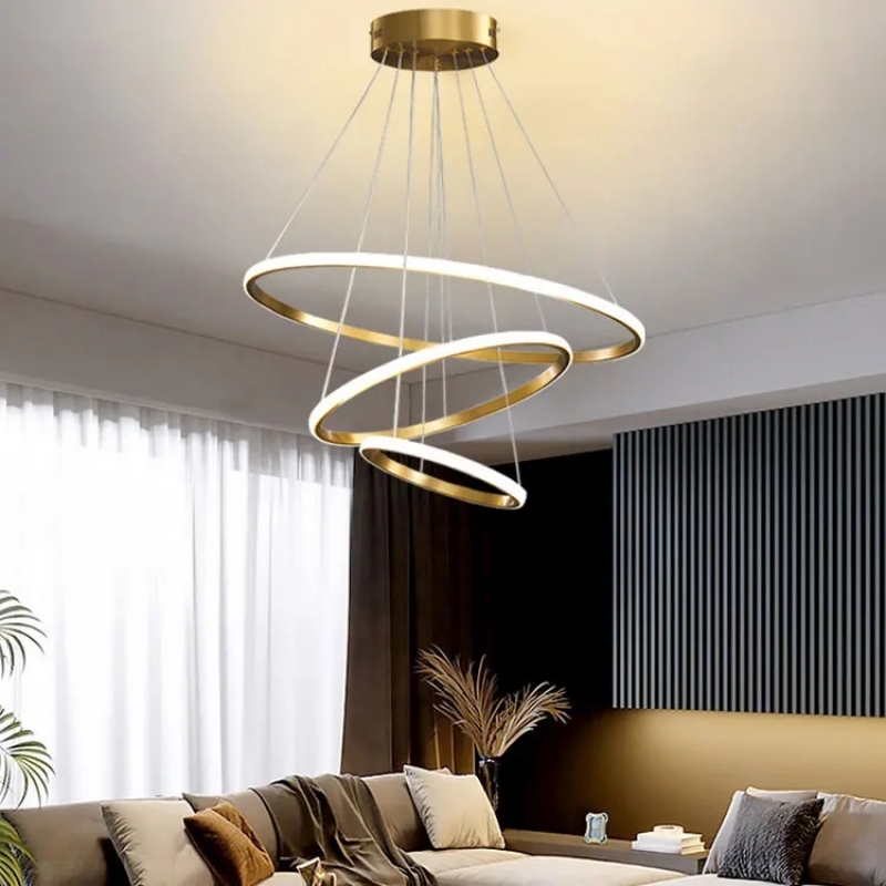 SE LED 80 STELINA PENDANT GOLD 80-60-40cm 84W 3CCT IP20 220V 2 YEARS WARRANTY A1 SE LED 80 STELINA PENDANT GOLD 80-60-40cm 84W 3CCT IP20 220V 2 YEARS WARRANTY A1