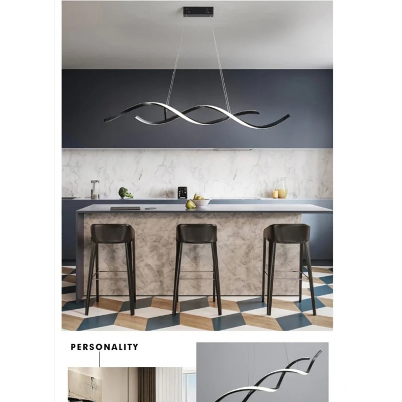 SE LED 95 QUEEN PENDANT BLACK 24W  3CCT 95x8x100cm IP20 220V 2 YEARS WARRANTY Ε2