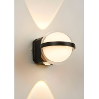 SE LED 105 HALO BLACK OUTDOOR WALL LAMP 10+2W 3000K 2 YEARS WARRANTY