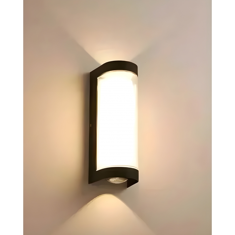SE LED 180 MODO ROUND OUTDOOR WALL LAMP BLACK 6+6W 3000K SE LED 180 MODO ROUND OUTDOOR WALL LAMP BLACK 6+6W 3000K
