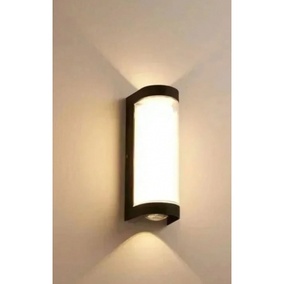 SE LED 180 MODO ROUND OUTDOOR WALL LAMP BLACK 6+6W 3000K
