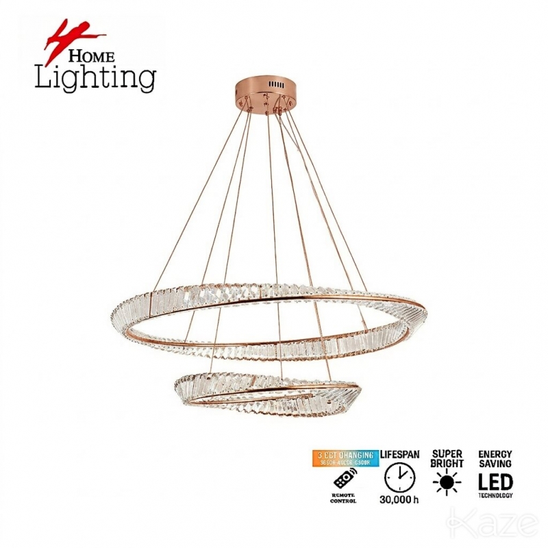 SE LED 60+80 OVELA ROSE GOLD Φ60+80cm 3CCT REMOTE CONTROL 2 YEARS WARRANTY SE LED 60+80 OVELA ROSE GOLD Φ60+80cm 3CCT REMOTE CONTROL 2 YEARS WARRANTY