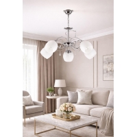 KQ 2221/5 FERROW PENDANT CHROME-OPAL GLASS Ζ3