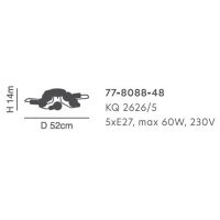 KQ 2626/5 SHEVY CEILING LAMP Δ3 KQ 2626/5 SHEVY CEILING LAMP Δ3
