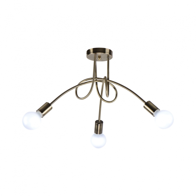 KQ 2627/3 QUIRKY ANTIQUE BRONZE CEILING LAMP Δ3 KQ 2627/3 QUIRKY ANTIQUE BRONZE CEILING LAMP Δ3
