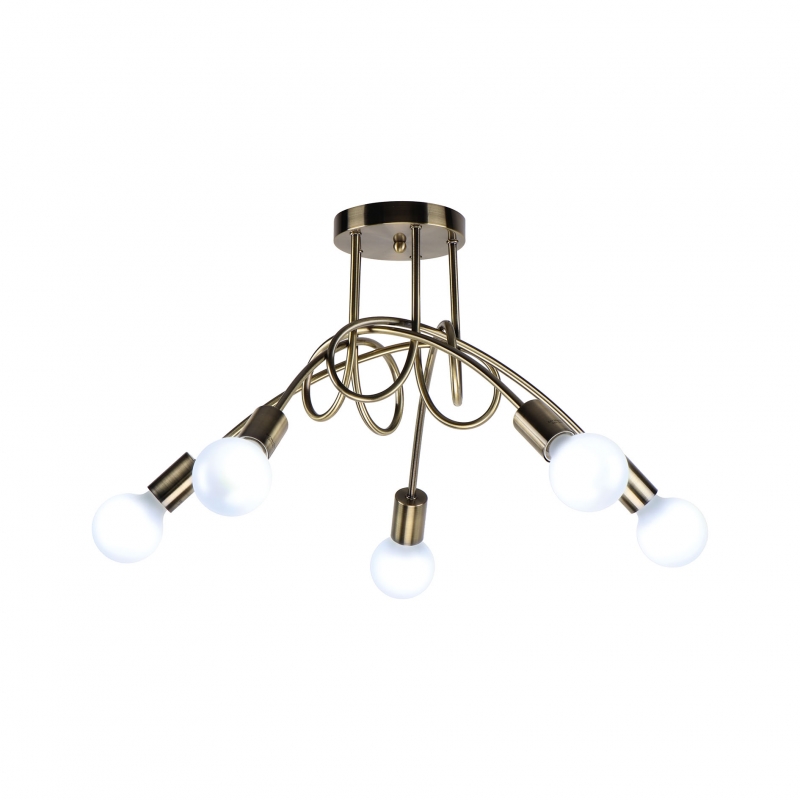 KQ 2627/5 QUIRKY ANTIQUE BRONZE CEILING LAMP Δ3