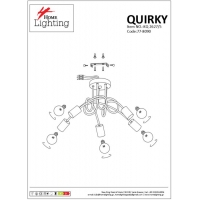 KQ 2627/5 QUIRKY ANTIQUE BRONZE CEILING LAMP Δ3